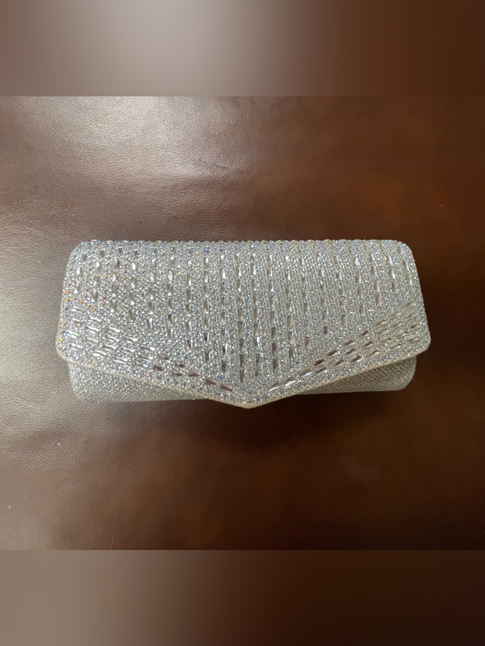 Silver Crystal Evening Clutch